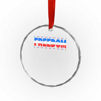 Freedom Funny 4th of July Couple Matching Crystal Glass Ornament