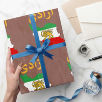 Freedom Iran Sun and Lion Flag Wrapping Paper Roll Free Iranian Revolution 2026