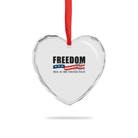 Freedom This Is The Turning Point Heart Crystal Glass Ornament True Patriot Liberty Defender American Flag - Wonder Print Shop