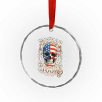 Freedom Tour 250 Years 1776-2026 American Flag Skull Crystal Glass Ornament Rock Aesthetic Patriotic Semiquincentennial 250th Anniversary