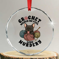 French Bulldog Crystal Glass Ornament Crochet Makes Me Feel Less Murdery TS12