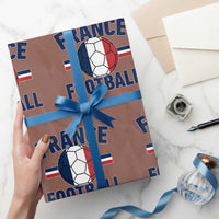 French Flag France Soccer Football Fan Wrapping Paper Roll
