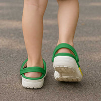 French Guiana Clogs Shoes Heritage Palette Flag-Inspired - Wonder Print Shop