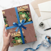 Frog Eating Ramen Wrapping Paper Roll Funny Japanese Food Lover Anime - Wonder Print Shop