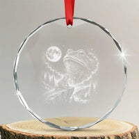 Frog Moon Crystal Glass Ornament Vintage 90s Frog Howling to Moon Parody Meme