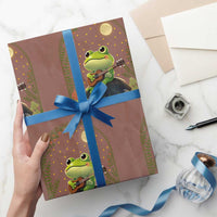 Frog Playing Guitar Wrapping Paper Roll Gift for Musicians - Wonder Print Shop