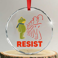 Frog Resist Crystal Glass Ornament Free Portland Political Satire - Wonder Print Shop