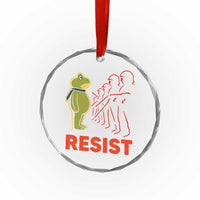 Frog Resist Crystal Glass Ornament Free Portland Political Satire - Wonder Print Shop