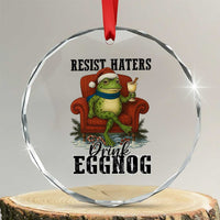 Frogs Resist Christmas Crystal Glass Ornament Portland Frog Activist America Political 2025 TS14