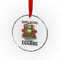 Frogs Resist Christmas Crystal Glass Ornament Portland Frog Activist America Political 2025 TS14