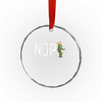 Frogs Resist Crystal Glass Ornament No Kings In America Political 2025 TS14