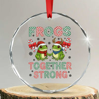 Frogs Together Strong Crystal Glass Ornament Funny Portland Christmas Resist Gift TS12