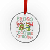 Frogs Together Strong Crystal Glass Ornament Funny Portland Christmas Resist Gift - Wonder Print Shop