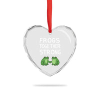 Frogs Together Strong Heart Crystal Glass Ornament Free Portland Oregon Unity Meme - Wonder Print Shop