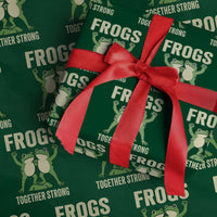 Frogs Together Strong Wrapping Paper Roll Portland Frog Protest United We Ribbit - Wonder Print Shop