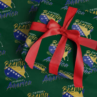 From Bosnia and Already in America Wrapping Paper Roll Bosnian Soccer Fan Travel Bosnia Herzegovina Pride