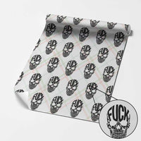 Fuck Melanoma Skull Typography Wrapping Paper Roll Skin Cancer Warrior