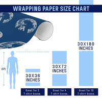 Fun Hand Boop Nose Bigfoot Cat Wrapping Paper Roll Sasquatch Full Moon