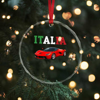Fun Italian Exotic Supercar Crystal Glass Ornament