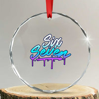 Fun Six Seven Crystal Glass Ornament Funny 6 7 Meme Gen Alpha Slang Streetwear Gradient TS10