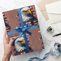 Funny 4th Of July DILF Damn I Love Freedom Wrapping Paper Roll Vintage Bald Eagle 4th Of July - Wonder Print Shop