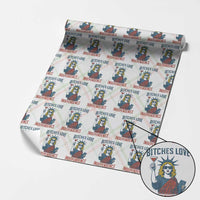 Funny 4th of July Statue of Liberty Cocktail Wrapping Paper Roll Retro Bitches Love Independence - Wonder Print Shop