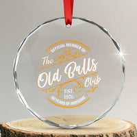 Funny 50th Birthday Crystal Glass Ornament Official Member Of The Old Ball Clubs Gen X EST 1976 - Wonder Print Shop