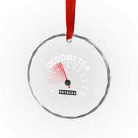Funny 50th Birthday Crystal Glass Ornament Oldometer Odometer 50 Year Old Joke