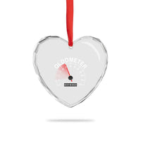 Funny 50th Birthday Heart Crystal Glass Ornament Oldometer Odometer 50 Year Old Joke