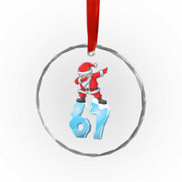 Funny 67 Christmas Crystal Glass Ornament Six Seven Dabbing Santa Meme Gen Alpha Slang - Wonder Print Shop