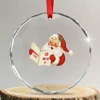 Funny 67 Christmas Santa Crystal Glass Ornament Naughty List Kids Who Say Six Seven Meme - Wonder Print Shop