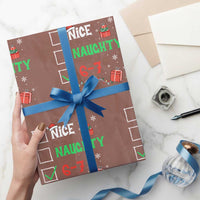 Funny 67 Christmas Wrapping Paper Roll Nice Naughty 67 Xmas Checklist - Wonder Print Shop