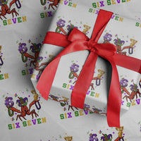 Funny 67 Crawfish Mardi Gras Wrapping Paper Roll Six Seven Meme