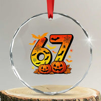 Funny 67 Halloween Crystal Glass Ornament Spooky Six Seven Meme Gen Alpha Slang TS11