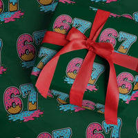 Funny 67 Ice Cream Drip Meme Six Seven Gen Alpha Slang Wrapping Paper Roll - Wonder Print Shop