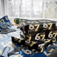 Funny 67 Kwanzaa Wrapping Paper Roll Six Seven Meme Kinara Candles African American Christmas - Wonder Print Shop