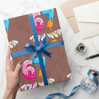 Funny 67 Six Seven Ice Cream Drip Wrapping Paper Roll Cool Meme 6 7 Funny Number Couple Matching Costume - Wonder Print Shop
