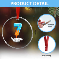 Funny 67 Six Seven Meme Couple Matching Crystal Glass Ornament Number 7 Baseball Ice Cream Drip - Wonder Print Shop