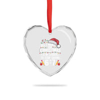 Funny 67 Teacher Christmas Heart Crystal Glass Ornament All I Want For Christmas Is My Student To Stop Saying 67 - Wonder Print Shop