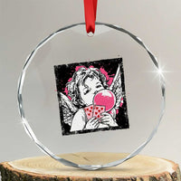Funny 67 Valentines Crystal Glass Ornament Cupid Playing Cards Six Seven - Wonder Print Shop