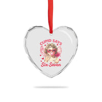 Funny 67 Valentines Day Heart Crystal Glass Ornament Cupid Say Six Seven 67 Meme