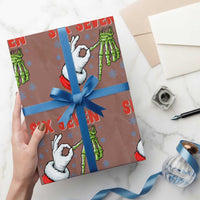 Funny 67 Xmas Wrapping Paper Roll Six Seven Meme Santa Skeleton Hands Gesture Gen Alpha - Wonder Print Shop