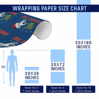 Funny 67 Xmas Wrapping Paper Roll Six Seven Meme Santa Skeleton Hands Gesture Gen Alpha - Wonder Print Shop