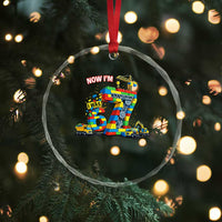 Funny 7th Birthday Building Bricks Crystal Glass Ornament I Was 6 Now Im 7 Kids 67 Birthday Building Six Seven Boy