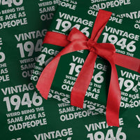 Funny 80th Birthday Wrapping Paper Roll Turning 80 Year Old Gifts Weird Being The Same Age As Old People