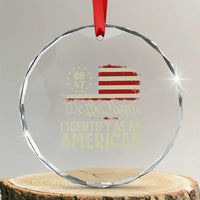 Funny 8647 I Identify As An American Crystal Glass Ornament American Flag - Wonder Print Shop
