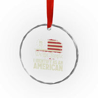 Funny 8647 I Identify As An American Crystal Glass Ornament American Flag - Wonder Print Shop