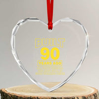 Funny 90th Birthday Heart Crystal Glass Ornament Galaxy Built 90 Years Ago Parts Original