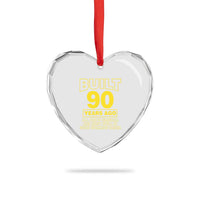Funny 90th Birthday Heart Crystal Glass Ornament Galaxy Built 90 Years Ago Parts Original