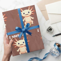 Funny ADHD Awareness Axolotl Wrapping Paper Roll I Have ADHD I Ask A Lot Question Neurodiversity - Wonder Print Shop